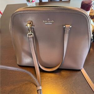 kate spade Pebbled Leather Dome Crossbody in Taupe Brown